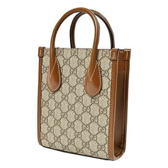 Gucci Tote Bag Interlocking GG Supreme Square Shoulder - Picture 3 of 6